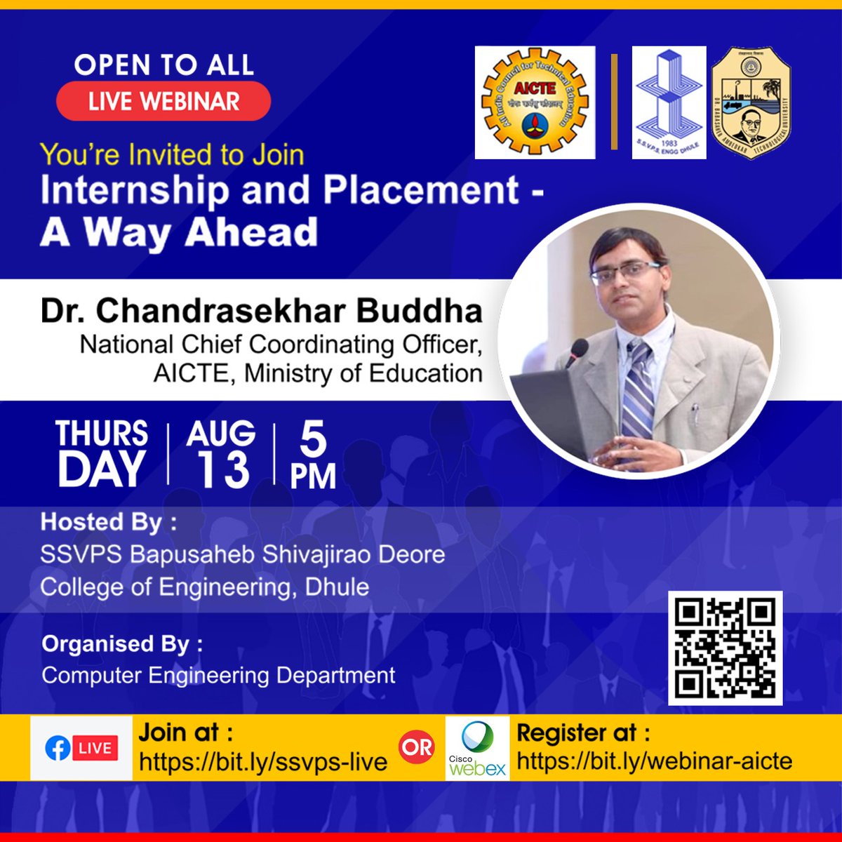 buddhabjp's tweet image. #Internshipsforstudents You&apos;re invited to join &quot;Internship and placement&quot; webinar. 13th August 2020 5PM.