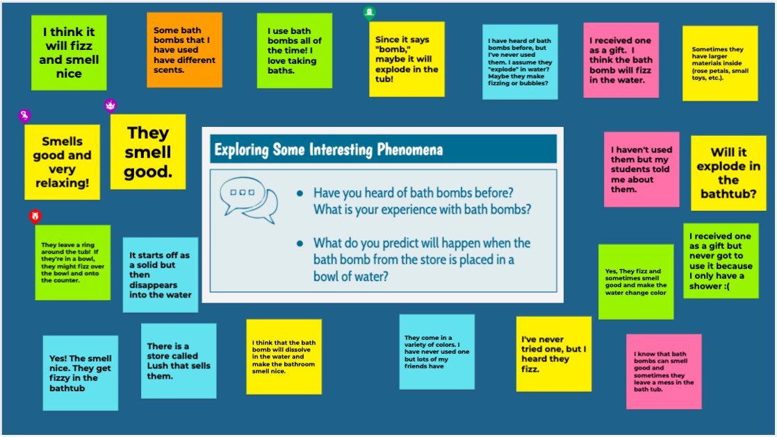 Thank you <a href="/OpenSciEd/">OpenSciEd</a> for sharing your new Chemical Reactions and
Matter Transformations Unit live today! #Jamboard was an awesome tool for digitally exploring some interesting phenomena with peers.