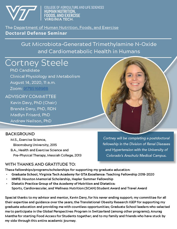 What is the association between the human microbiome and disease? @CortneySteele presents her #HNFEdefense on gut microbiota and cardiometabolic health @kdinbburg @DavyBrenda @MFrisard