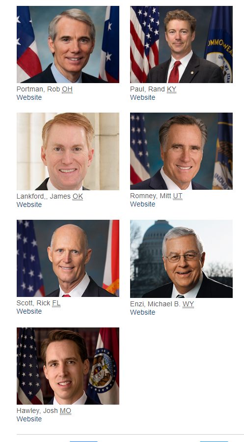 Wait, people are misunderstanding. I posted a picture of EVERY REPUBLICAN ON THE COMMITTEE **except** for chairman Ron Johnson. What I mean is, at least **TWO** of the people pictured here are blocking the Brennan/Comey subpoenas, not all of them. It's 2 or more.