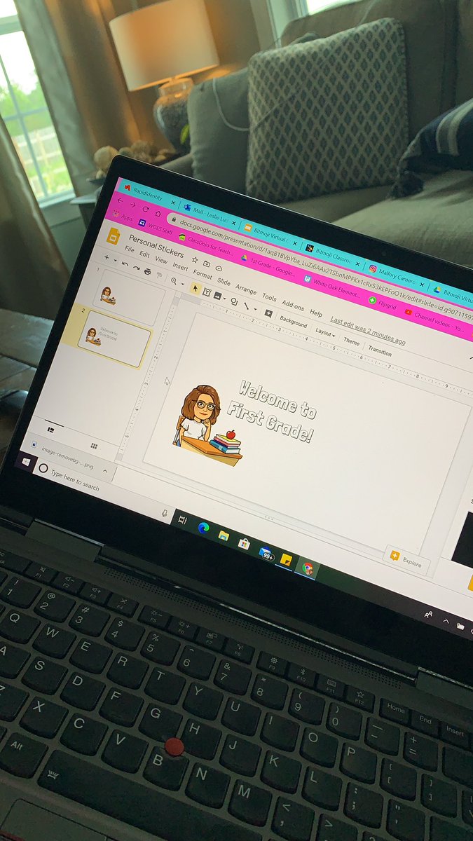 An afternoon nap for the baby and a new skill for me! Personalizing Bitmoji “stickers” for my Google Slides!  These kids might think I’m really a cartoon with the amount of Bitmoji I’m learning to use! 😂