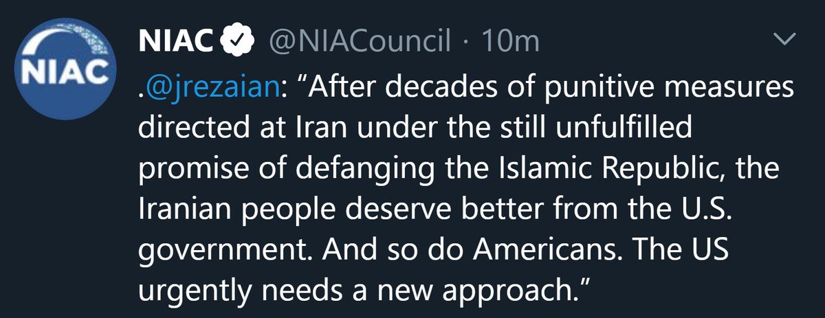 19)ADDENDUM: #Iran's regime can always count on  @jrezaian to push their talking points in a WaPo column.-Obama's Iran deal was good-Trump's policies are failing, shouldn't have killed Soleimani-Biden can come & fix everythingAnd of course, Tehran lobby NIAC endorses him.