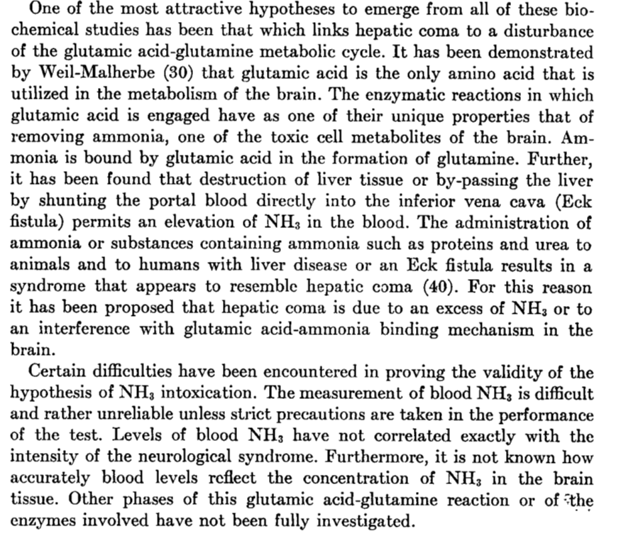 Why asterixis?Adams/Foley:Ammonia? Unlikely!(fig1)Precipitating factors? Asterixis, like HE itself, is a biomarker of badness: bleeding, infection, sedatives(Fig2)They looked @; swollen astrocytes! Particularly in the basal ganglia!(Fig3)  #livertwitter 2/4