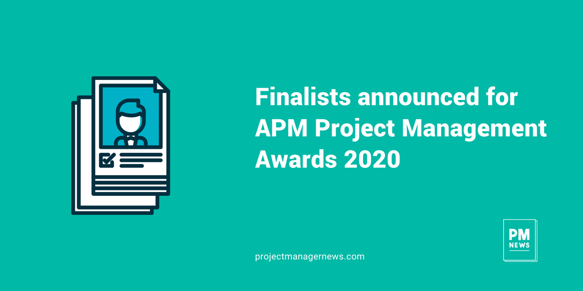 PMNews__'s tweet photo. The finalists of the annual Association for Project Management (APM) Awards have been announced ahead of the live virtual awards ceremony planned for Nov 16 2020.
>>> https://t.co/7nC1KLMSG2 
@APMProjectMgmt #ProjectManagement #PMOT https://t.co/qFM9H3oh7O