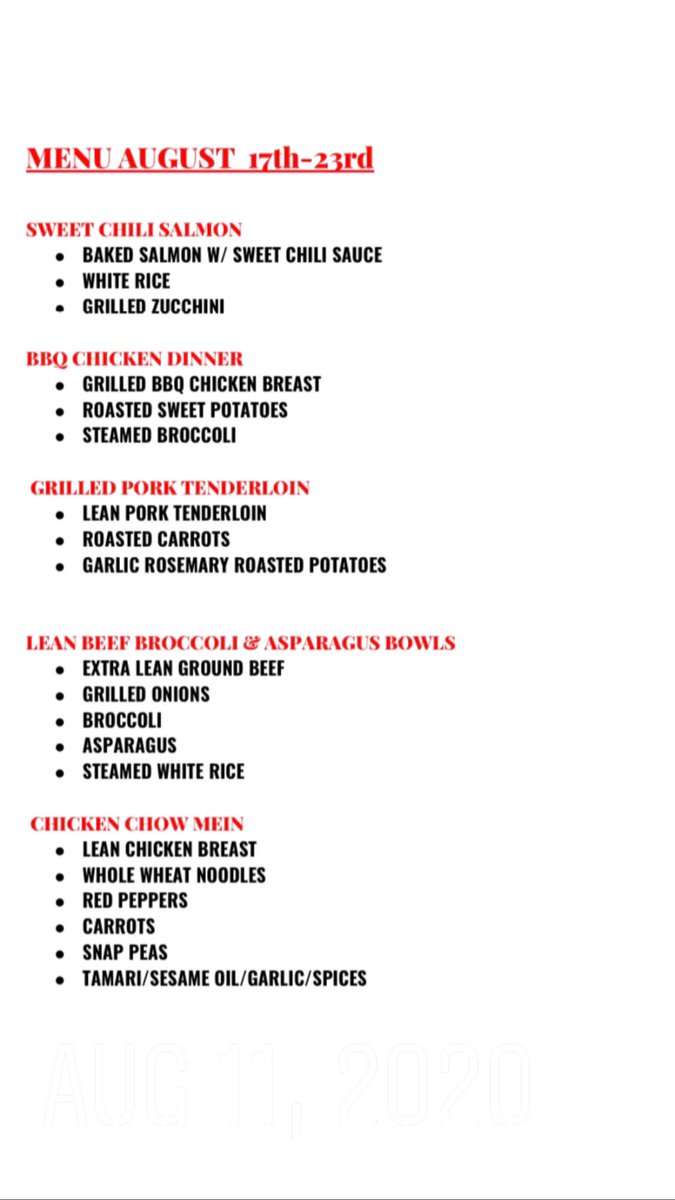 HealthTrainMP's tweet image. NEXT WEEKS MENU NOW AVAILABLE! DONT FORGET TO DM OR EMAIL US YOUR ORDER BY 5:00PM THURSDAY 💪🏻 healthtrainmp@gmail.com