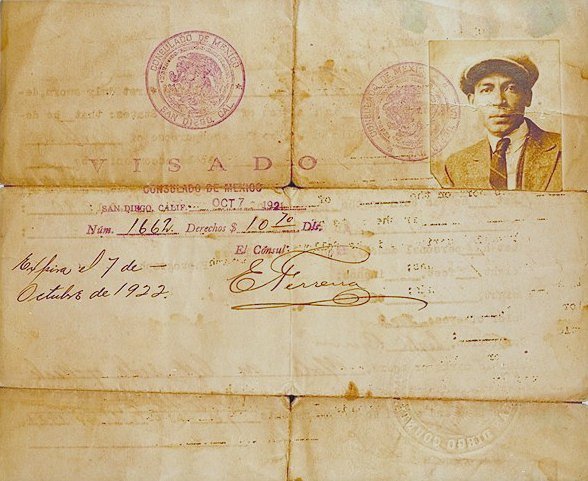 tedgioia's tweet photo. Few musicians did more to bring jazz from New Orleans to the rest of the world than Jelly Roll Morton. Here is his Mexican visa from 1921. 

"If you can't manage to put tinges of Spanish in your tunes," Morton claimed, "you will never be able to get the right seasoning for jazz." https://t.co/oFuqerQpOG