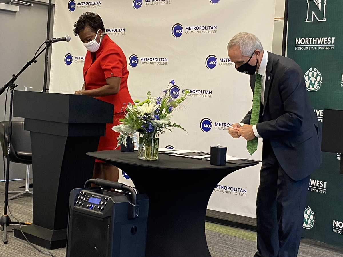 MCC &amp; <a href="/NWMOSTATE/">Northwest Missouri State University</a> signed an agreement today making it easier &amp; cheaper to obtain an AAS at MCC, then transfer seamlessly to NW to complete the BAS. The only thing better than gathering safely with friends &amp; valued partners is creating new ways for students to pursue their dreams!