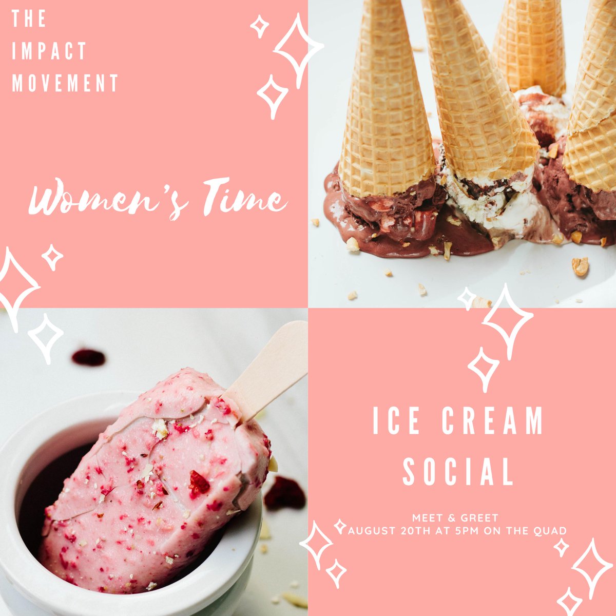 IMPACT_ISU's tweet photo. ✨Ladies✨ Join us next Thursday for FREE ICE CREAM &amp; FELLOWSHIP 🍦💗 https://t.co/sEgUV5Fi7c