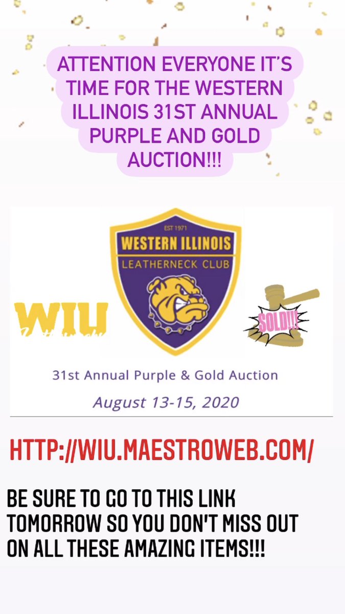 WIUCHEER's tweet photo. Don’t miss out on the purple and gold auction 🤩💜💛.  https://t.co/K0FpmRzESS https://t.co/ziovpJaFXN