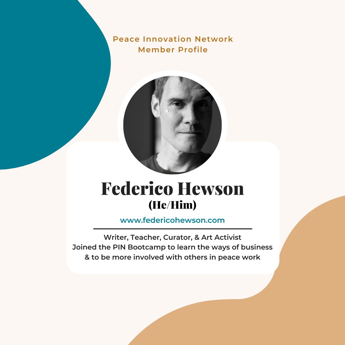 peaceinnovation's tweet photo. Check out Federico, his #PIN bootcamp goals, and his work on our blog 👇 https://t.co/JmEW4Mwyqg
#peaceinnovation #network #collaboration #connection #positiveengagement #positiveinteraction #brightminds #entrepreneurs #innovators #betterbusiness #changetheworld #activism https://t.co/3JUcBoW3OI