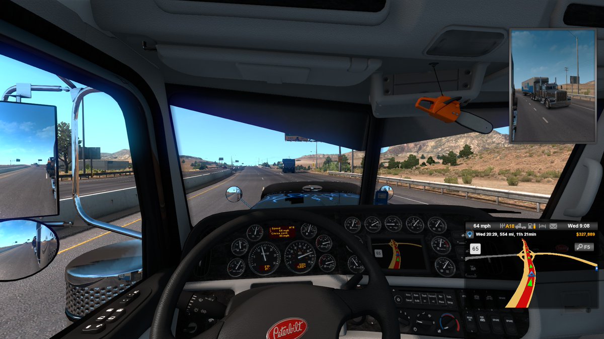 DrewBoterf's tweet photo. @SCSsoftware Reflections in the Air Filter on the left side of the truck are not correct. The truck is invisible and the reflections show everything on the right side of the truck too. https://t.co/sgYskgtF1Z