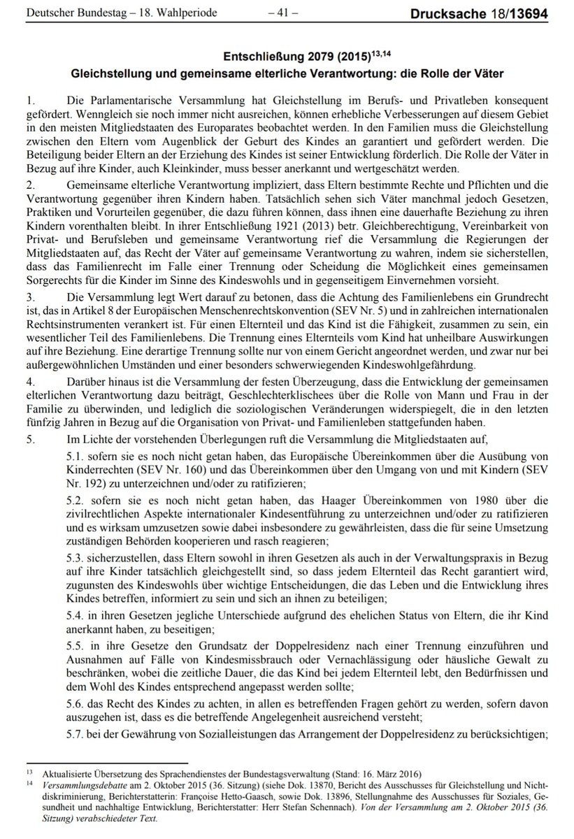 KinderRechte_'s tweet photo. @BMJV_Bund Hier wird auf die Umsetzung der #Resolution_2079 des @coe gewartet und dass aufgehört wird Väter systematisch zu diskriminieren.
Aber Frau alleinerziehend #Lambrecht ist Diskriminierung von Kindern unverheirateter Väter wichtig &amp; daher kein Sorgerecht für Väter ab Geburt.
🤮 https://t.co/U5rdqui1Yv