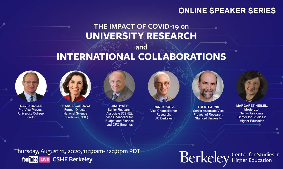 BerkeleyCSHE's tweet photo. Join us tomorrow at 11:30am PDT to discuss the challenges that international research collaboration is facing in the current environment and the plans to support future post-pandemic efforts: https://t.co/FuH67FZrcj
#HigherEducation #universityresearch #IntlCollaboration https://t.co/RVOgmpTO2t