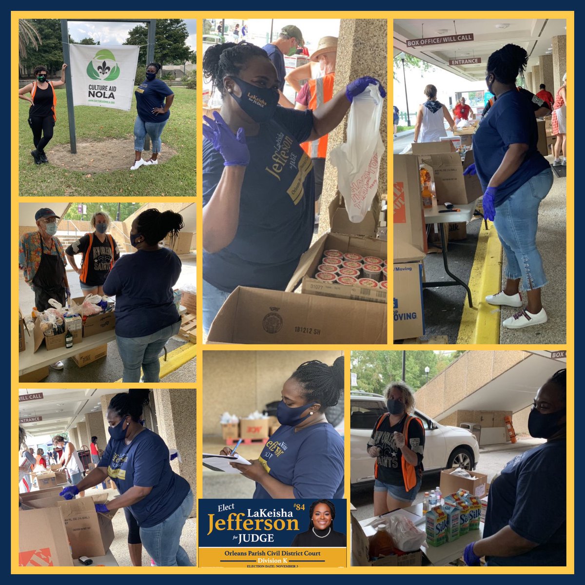 judgelakeishaj's tweet photo. #TeamLakeisha assisted with Culture NOLA’s Free Food Distribution this past weekend. It’s always a joy to giveback to the community!
#AttorneyLaKeishaJefferson #NewOrleansFamiliesDeserveJustice #vote4lakeisha #Running4thePeople #RunningwiththePeople #SupportedbythePeople https://t.co/I54WCl3UiH