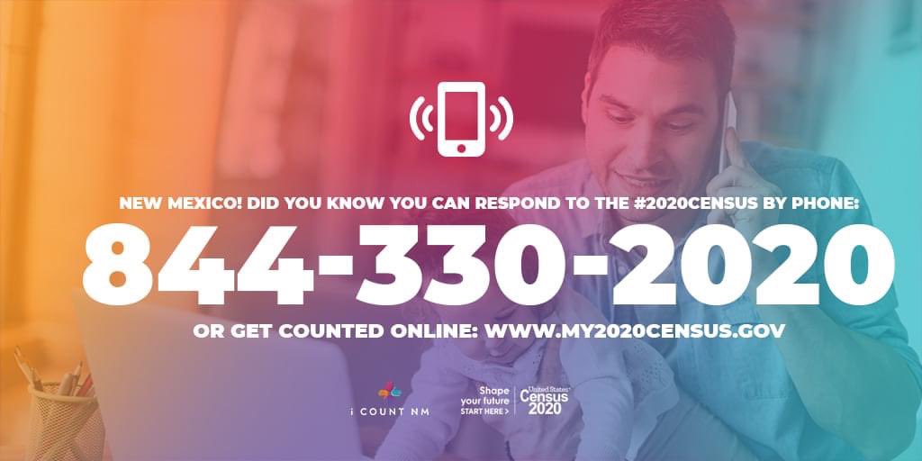 ICountNM's tweet photo. New Mexico! Call 844-330-2020 to get counted in the #2020Census, or you can visit https://t.co/ioOhJH4HEi and get counted online. Come on New Mexico! Let's count EVERYONE! https://t.co/YBxhNbW4dc