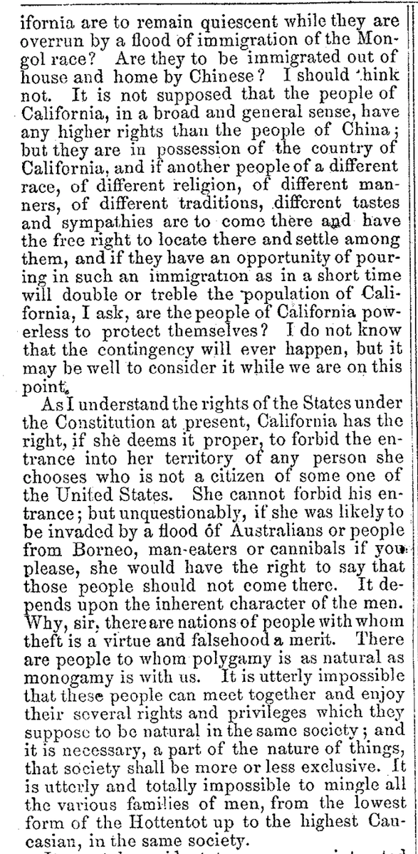 Let's start with the Senate debate during the passage of the 14th Amendment - and specifically with the views of Mr. Cowan, who voted against passage.Mr. Cowan was very disturbed by the thought that the Amendment would confer citizenship on certain people: