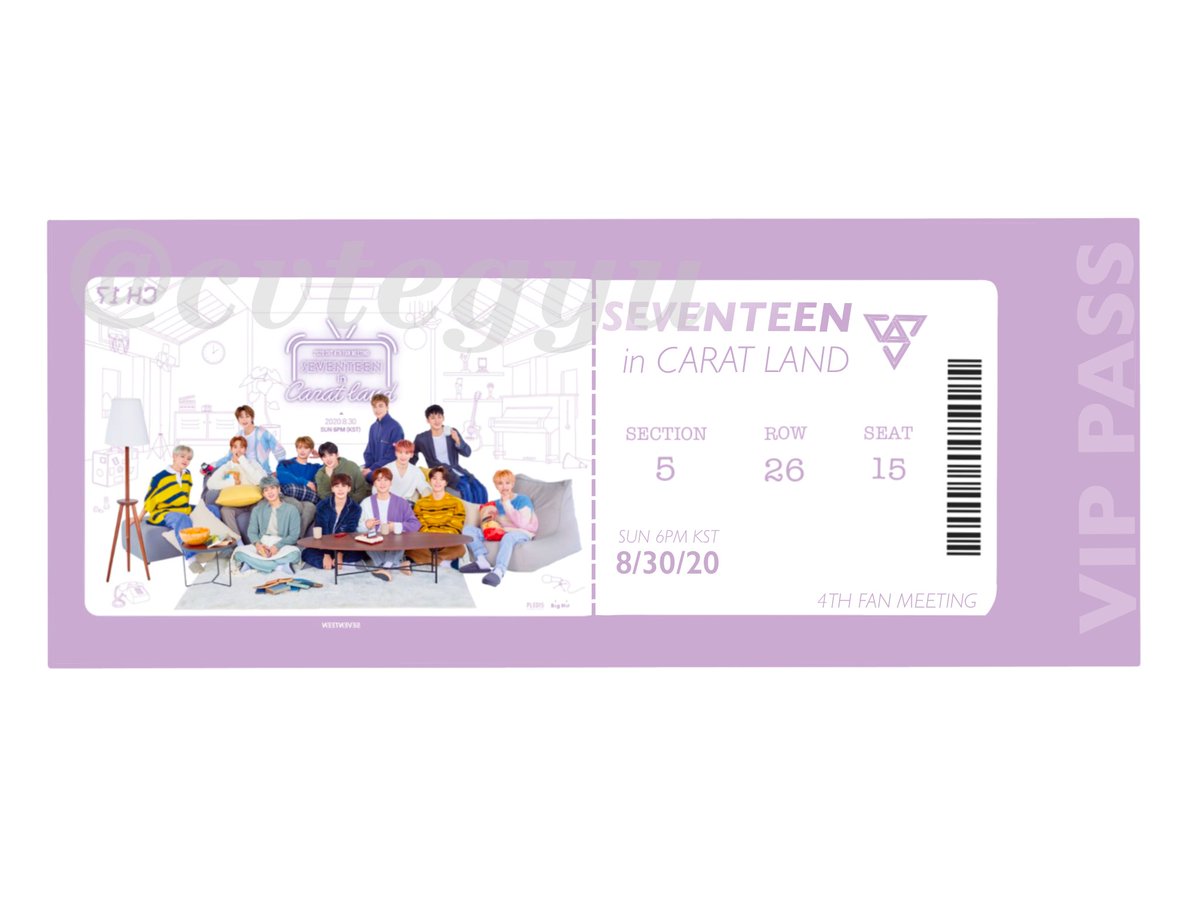 cvtegyu's tweet photo. hi everyone !! i designed some carat land ticket printables ! 
all you have to do is rt this and reply with “@pledis_17 #SEVENTEEN” and i’ll send you the google drive link for it !! 

more details below ! https://t.co/n4zCr4z2qv