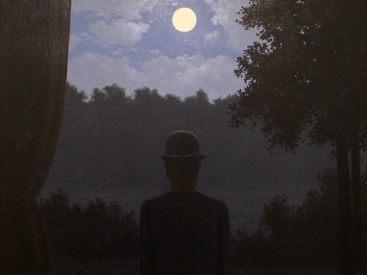 storiadellart's tweet photo. René Magritte and the Moon. https://t.co/NADDSXR3VE