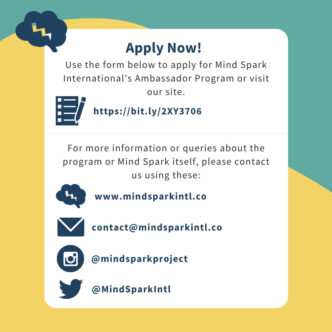 MindSparkIntl's tweet photo. We are looking for STEM-enthusiasts who are interested in participating in our ambassadorship program. As an ambassador, you will take part in our events, programs, and promote our publication materials. Use this link to apply: https://t.co/BCHM0DyP0e! https://t.co/ERC8fmGlvB