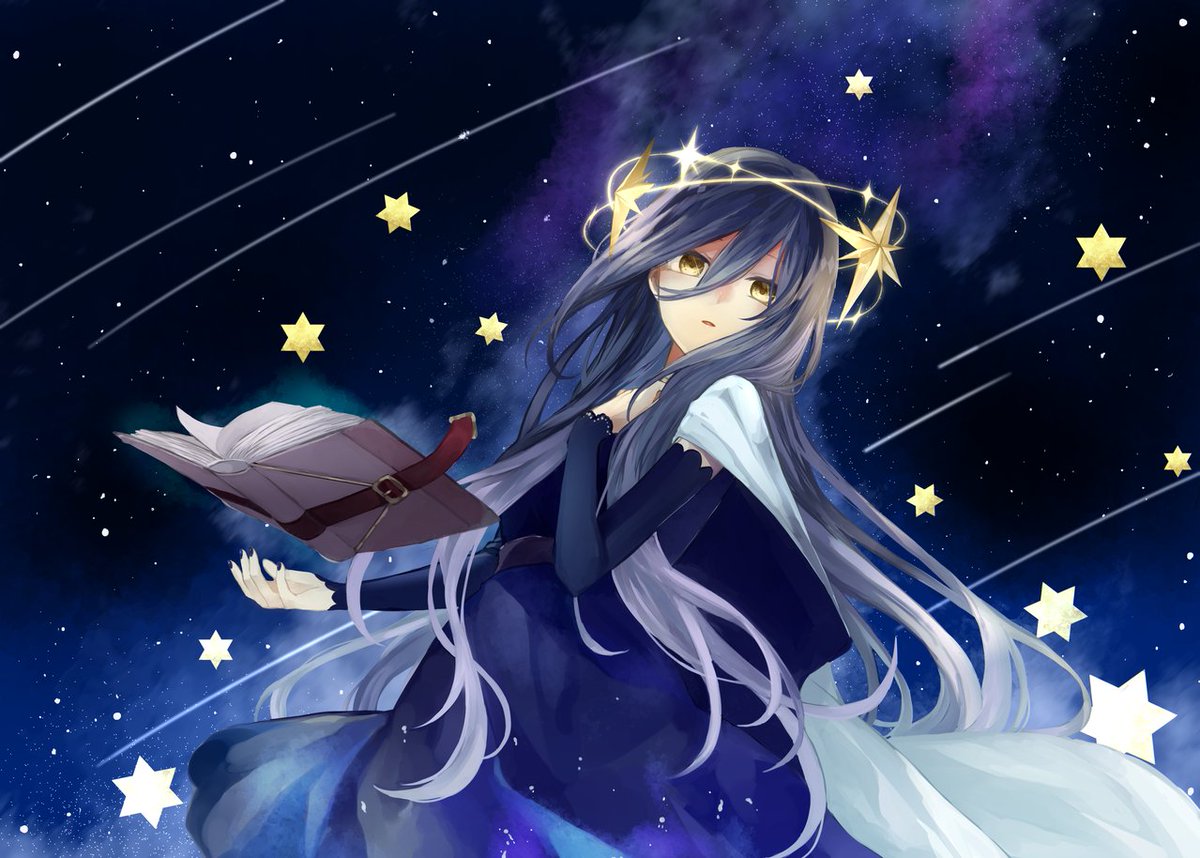 星 宇宙 女の子 イラスト