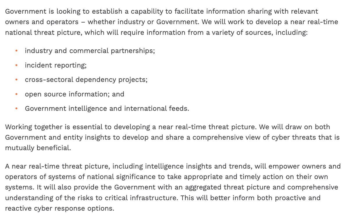 “Initiative 2: Enhanced Cyber Security Obligations” Yes, this sounds more and more like the Threat-o-Matic, but with very little programmatic specificity. That’s fine, this is a policy document not an implementation plan.