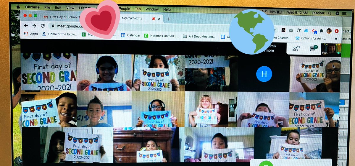 jpromorgan's tweet photo. First day of Second Grade with these cuties!!! @westlakecharter #distancelearning2020 #myfriends #WCSSecondGrade https://t.co/rUj01YN6tp
