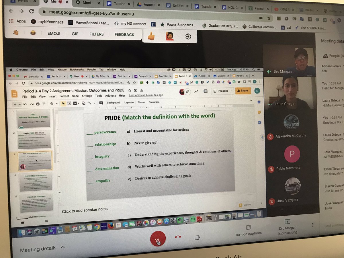 nmcarrillo21's tweet image. Profe Morgan delivers a well chunked engaging lesson to ELLs @PerrisHigh yesterday! Great co-facilitating w/ his paraeducator Ms. Ortega! @puhsd #greatmediavisuals #checkingforunderstanding #rereadingtounderstand #vamosPtown💚🤍🖤🐾🐾