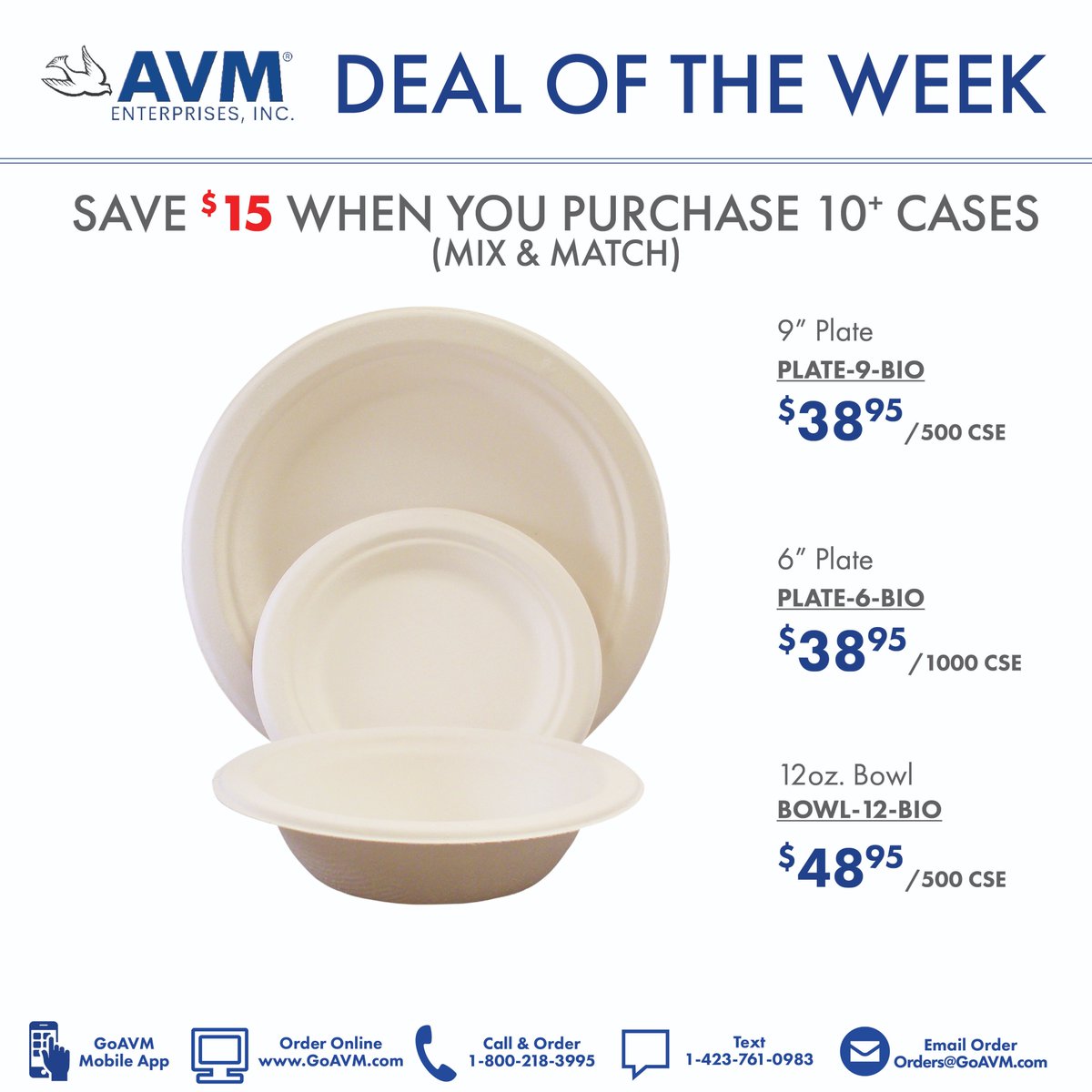goavm's tweet image. Grab the best deal of this week before it expires. Save more on Eco Friendly Biodegradable Plates and Bowls.

Hurry Up! The offer expires soon. Order Now! Visit Us at: goavm.com

#goavm #dealoftheweek #deals #offers #discounts #hotel #motel #wholesale #ecofriendly