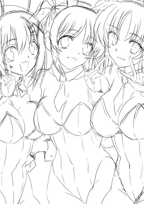 完成までの道のりは長い…だから下描きに時間かけ過ぎないのがポイント( ー`дー')キリッ
#このタグを見た人はラフ画とその完成絵を見せる 