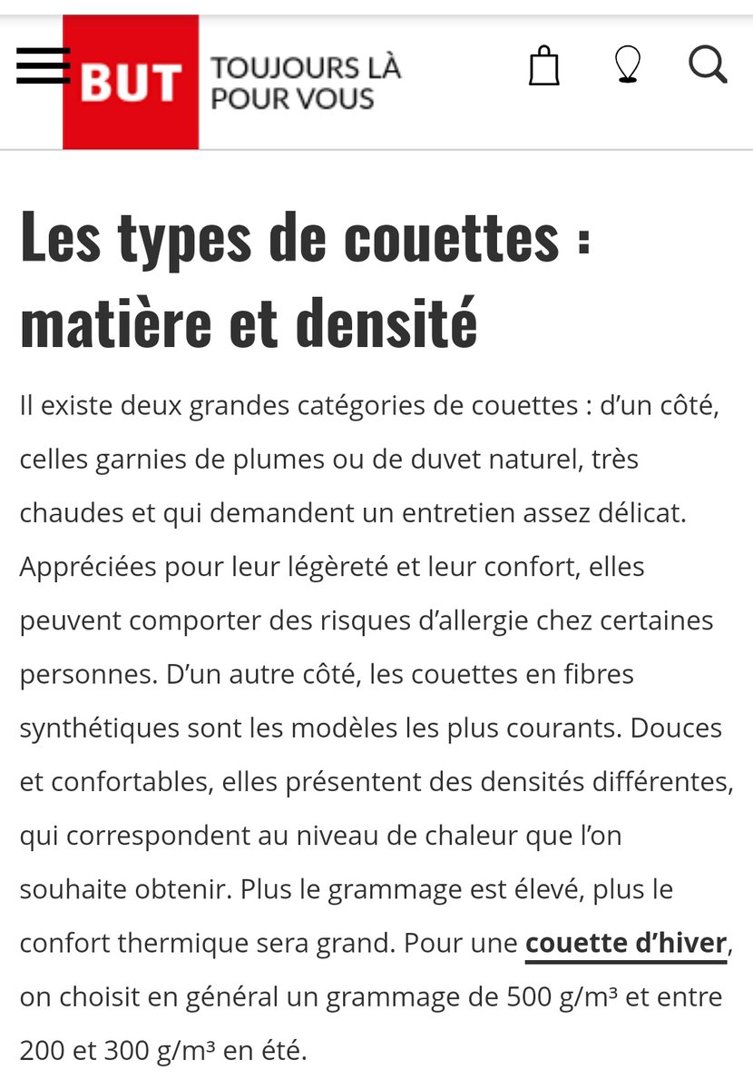 Déjà il y a une différence importante entre les couettes et les couvertures. Et la retenue de la chaleur des couettes dépend de la matière du tissu et de la densité du rembourrage. (500g/m³ pour l'hiver.)