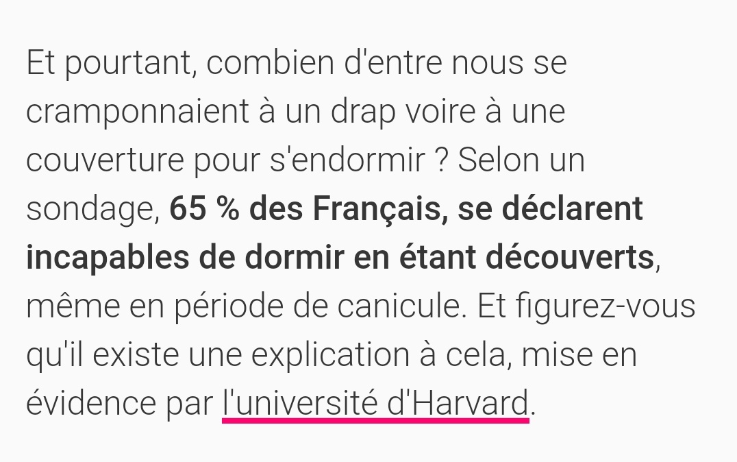 Ok alors attendez là on rentre dans du sérieux, y'a une étude qui a été menée par l'université d'Harvard, je savais que mes questionnements étaient des plus sérieux. (Non.)