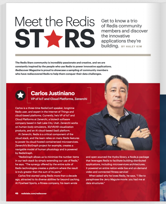 cjus's tweet photo. Honored to be featured in the inaugural edition of the Redis Magazine #RediscoverMag https://t.co/eteyjmpG8l https://t.co/opAAte4Gup
