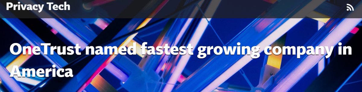 DailyDashboard's tweet photo. .@OneTrust has been named the fastest growing company in America by Inc. @ryanchiavetta discussed the big news with @kbarday in this piece for Privacy Tech https://t.co/6EmbDj8tVI https://t.co/OM4suW1Hpr