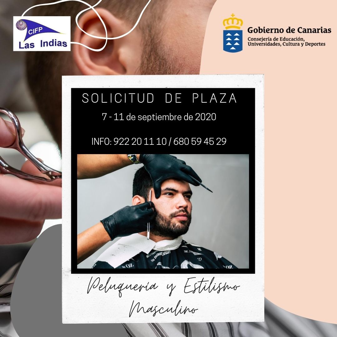 Enseñanzas modulares:
Peluquería y Estilismo Masculino
#fpprimeraopción