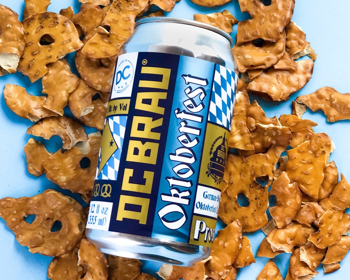 dcbrau's tweet image. Get ready to break out your lederhosen, Oktoberfest season is almost here! We’ve got a fresh new label for the occasion, and this fan-favorite German-style lager will be available to order starting next Tuesday, 8/18🍻🥨🌭