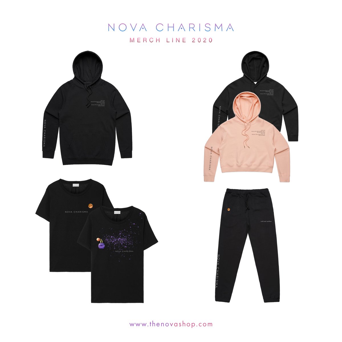 Introducing the newest Nova Charisma merch line. Limited quantities available. 

“I don’t care because they liked me better when I was cold and reckless.”

thenovashop.com