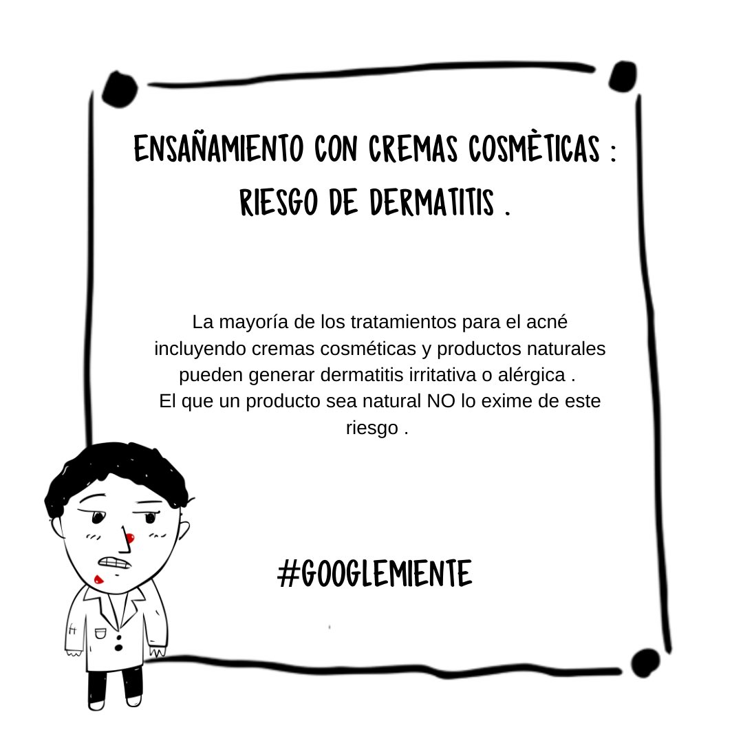 drcaracha's tweet photo. Automedicación en acné! https://t.co/KzS3oAEZVm