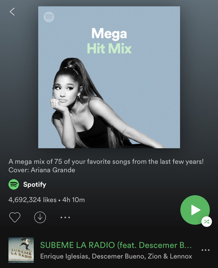 SUBEME LA RADIO is featured on <a href="/Spotify/">Spotify</a>’s Mega Hit Mix playlist! Check it out here: open.spotify.com/playlist/37i9d…