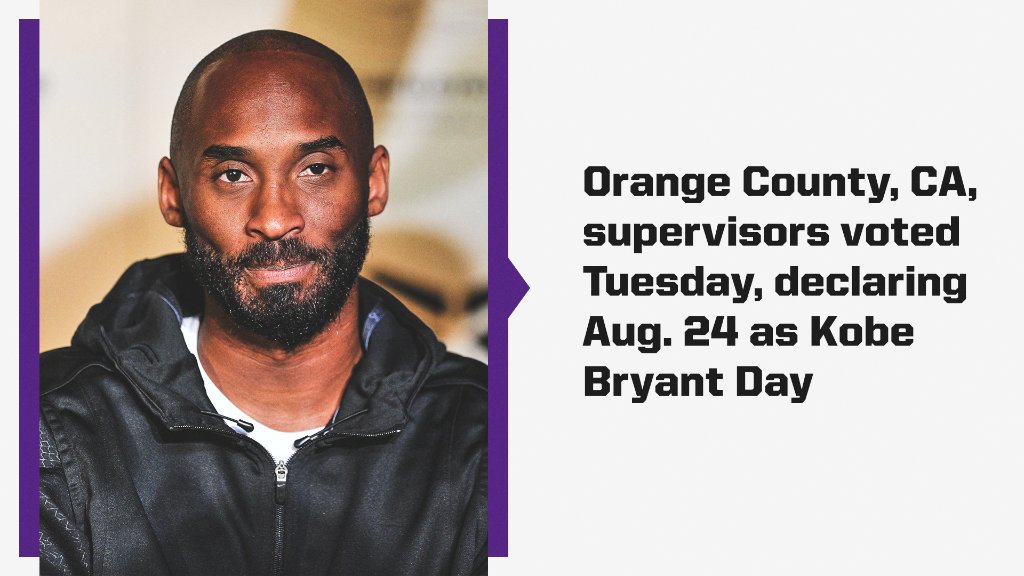 Orange County Declares 8/24 Kobe Bryant Day