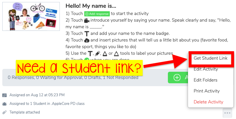 🎉Student links are now LIVE in <a href="/Seesaw/">Seesaw</a>!
🔗Need a direct link for Google Classroom? or Link an activity within an activity? 
👉🏼Touch the 3 dots &amp; experience the magic✨ for yourself! 

How will YOU use this feature? Let's hear your ideas!
#BetterTogether #SeesawChat #RaiderStrong