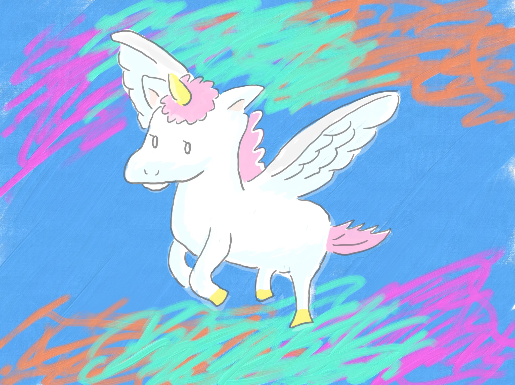 Uzivatel Aki かわいい子供 動物イラスト描きます Na Twitteru 空想動物のペガサスを描きました アート 絵 Artlife Illust Illustrator Illustration 手描き イラスト イラストレーター 動物 ペガサス 空想動物 芸術同盟 絵描きさんと繫がりたい