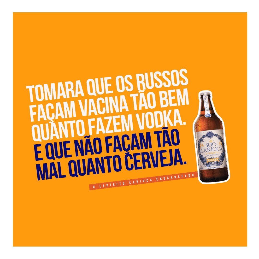 CervaRioCarioca's tweet photo. Vacina Russa?!?!? Sei não.....
 #cervejariocarioca #riocarioca #cerveja #cervejaespecial #cervejaartesanal #cervejaartesanalbrasileira #cervejaartesanalcarioca #apoieacervejalocal #craftbeer #braziliancraftbeer #beer #cidademaravilhosa #riodejaneiro https://t.co/ogwKsFS1JZ