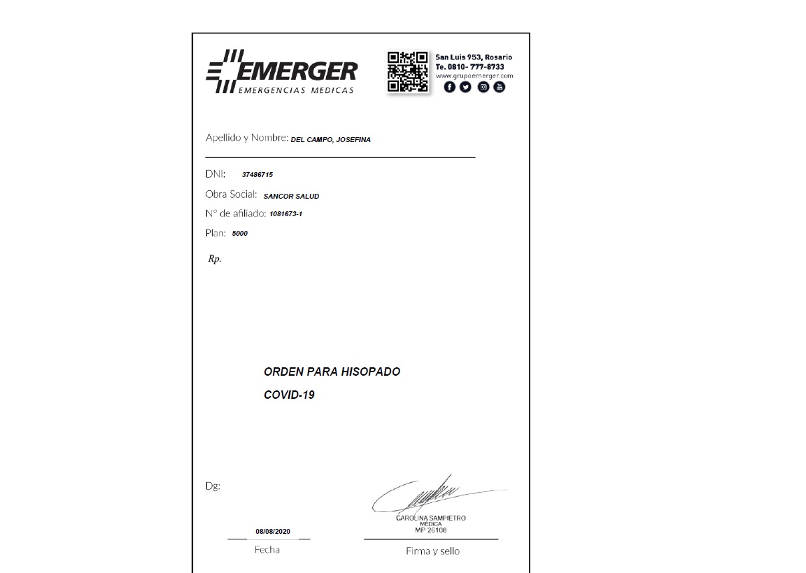 #VerguenzaNacional  <a href="/Sancor_Salud/">SanCor Salud</a>. Solicitud de hisopado desde 8/8 con sintomas: Fiebre, Dolor de Cabeza, Cuerpo,Tos: Riesgo ASMA. No quieren hacerse responsables del hisopado. <a href="/mdzol/">MDZ Online</a> <a href="/LosAndesDiario/">LOS ANDES</a> <a href="/montacuto/">Ricardo Montacuto</a>