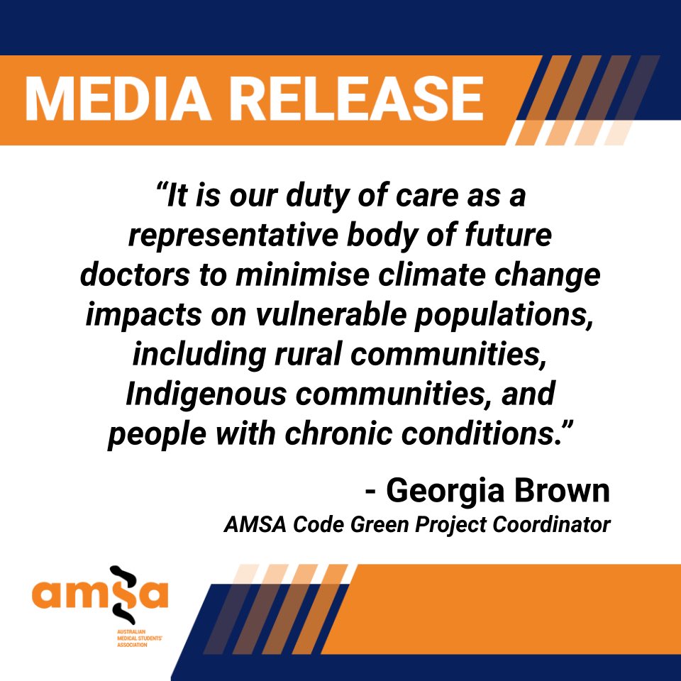 amsacodegreen's tweet photo. @amsacodegreen joins @yourAMSA &amp; Aus medical organisations incl @DocsEnvAus to call the PM for a climate focused #HealthRecoveryAus. @yourAMSA has declared a #climatehealthemergency  and has fully divested from #fossilfuels! Read the AMSA Code Green coordinators statements below https://t.co/kD6VZxnY8j