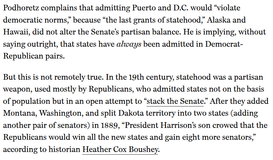 But to build on this point, Republicans adding a whole bunch of barely-populated western states was not done merely for partisan reasons, but also for white supremacist reasons: