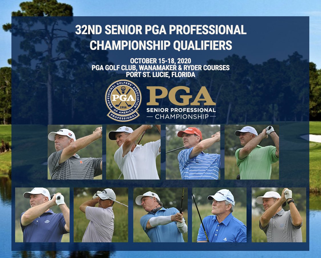 Congratulations to the 9 Illinois PGA Professionals that qualified for the 32nd Senior PGA Professional Championship yesterday! These 9 gentlemen will represent the Illinois Section at the PGA Golf Club on Oct. 15-18! #illinoispga #seniorppc