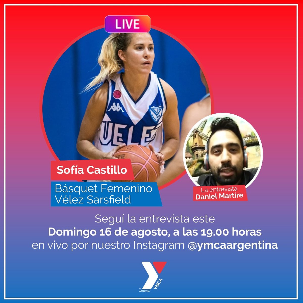 MartireDaniel's tweet photo. No te pierdas por el Instagram de YmcaArgentina 
Una charla con Sofía Castillo!! https://t.co/kELNKXwQ5O
