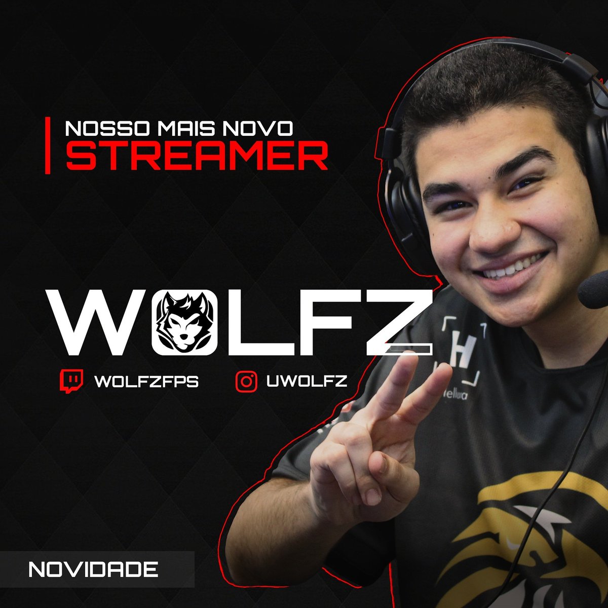 LigaBgc's tweet photo. PRAZER ENORME EM ANUNCIAR
.
Agora além de narrador, o @uWolfz se torna a cara da BGC, como Streamer oficial!
.
Torne-se um campeão!!! ❤🔥🏆
.
#gobgc #torneseumcampeão #bgcewolfz https://t.co/J67RBI2k80