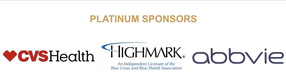 PBGHPA's tweet photo. Thank you to all sponsors for supporting our Focus 2020 virtual symposium on September 23-24.  With sponsor help we are able to provide attendees with the best panels, keynote speakers, and featured sessions possible. 

Platinum sponsors: @CVSHealth @Highmark @abbvie https://t.co/6moTzud6Zk