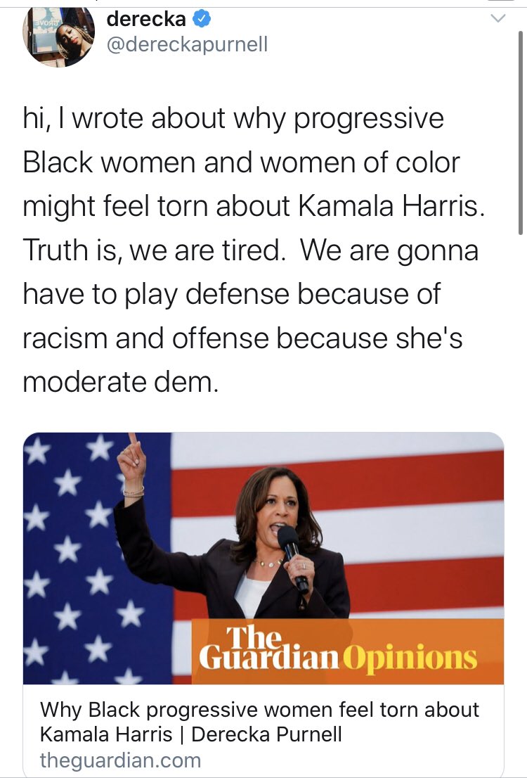 and here’s the apology to the progressives from  @dereckapurnell that Harris is only, what, a top 5 most liberal member of the Senate? And not number one?